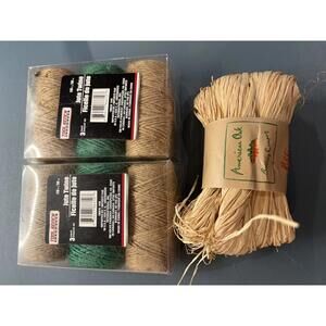 Tool Bench Jute Twine 3-Pack and American Oak Raffia Bundle (SR594)